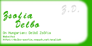zsofia delbo business card